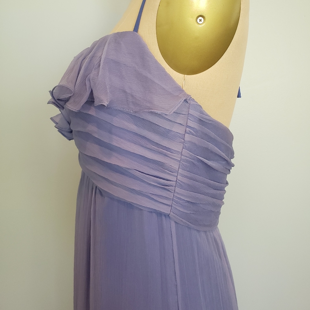 NWT Amsale Silk Dress, style G425C, Hydrangea, 14 - Picture 7 of 16